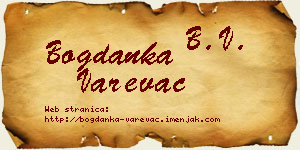 Bogdanka Varevac vizit kartica